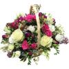 Funeral Basket in Cerise and Cream