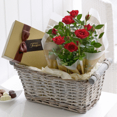 Rose and Chocolate Gift Basket