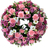 Loose wreath deep pinks