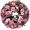 Loose Wreath in Deep Pinks