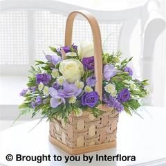 Scented Lilac & White Basket