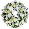 Loose Wreath in Lemon and White