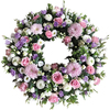 Loose Wreath in Lilac and Pink